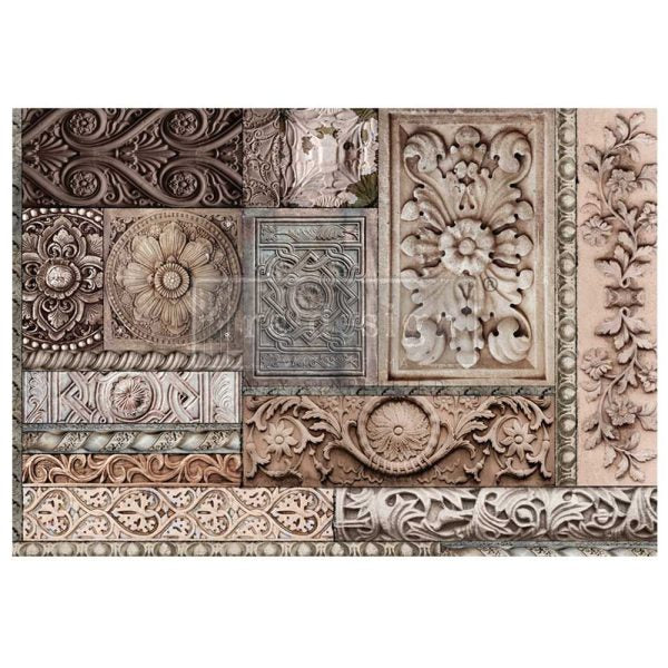 CARVED STONEWORK – 1 SHEET 23x33 in 660925